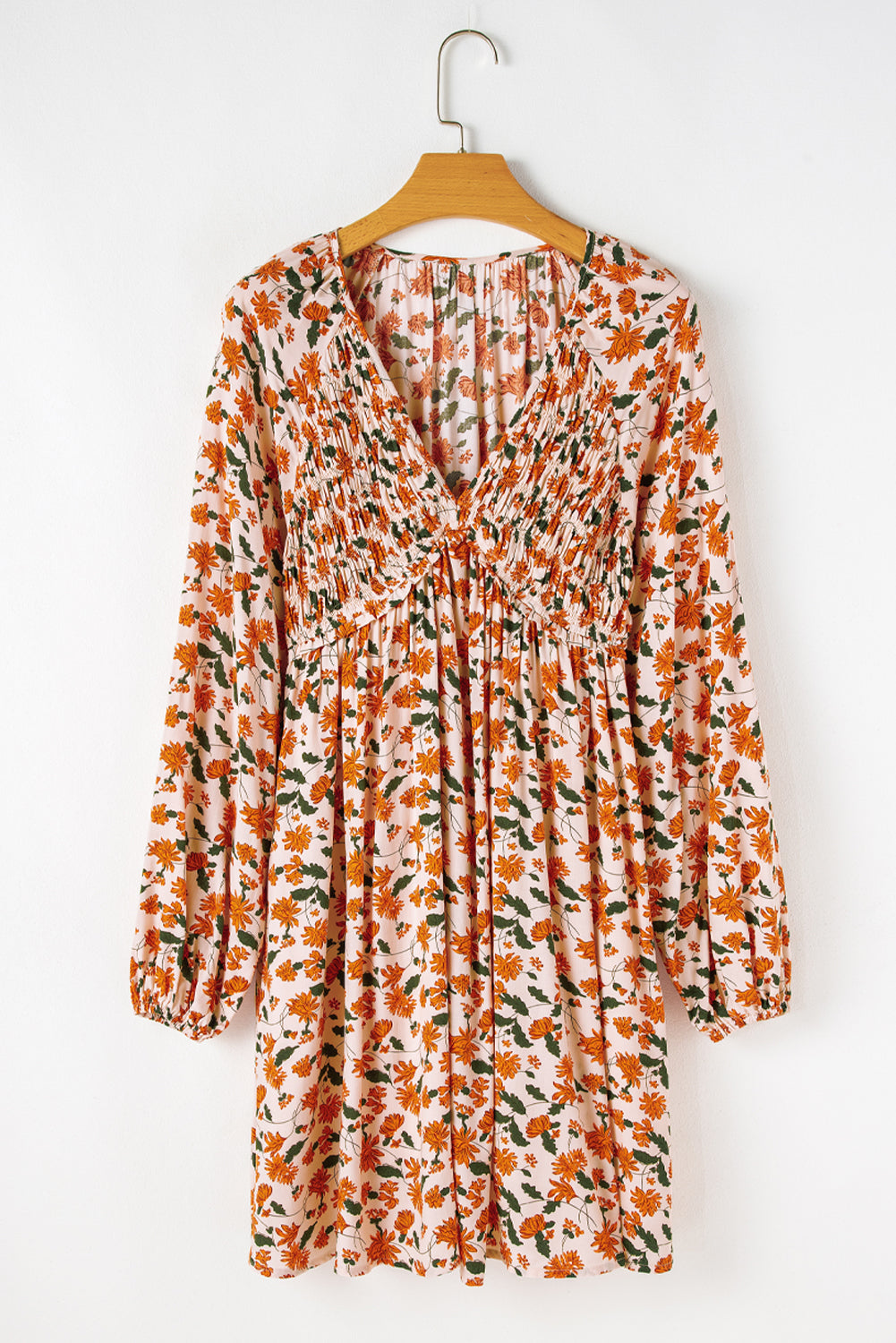 Beige Floral Babydoll Dress RTS