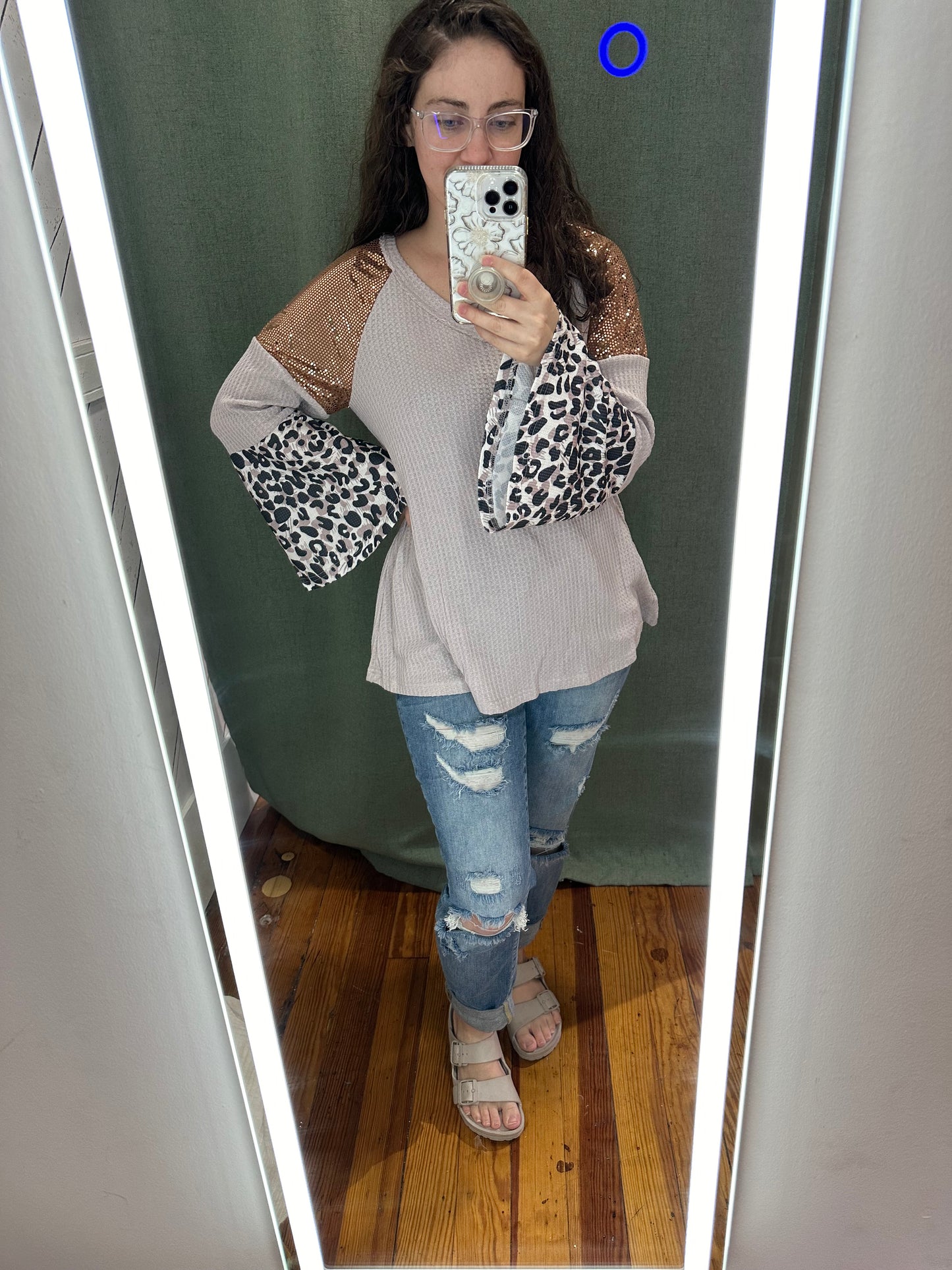 Leopard Block Top