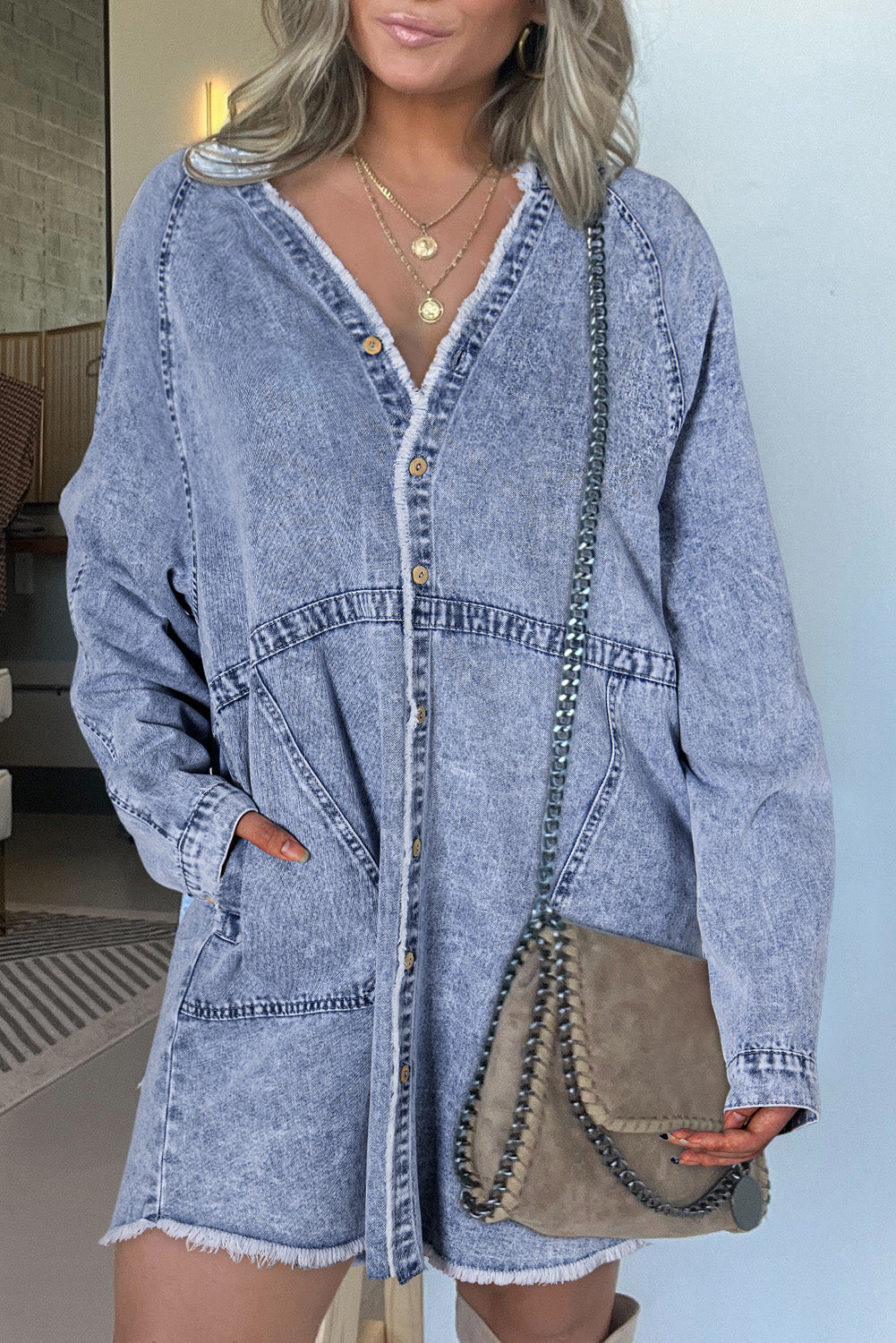 Raw Hem Denim Dress June.