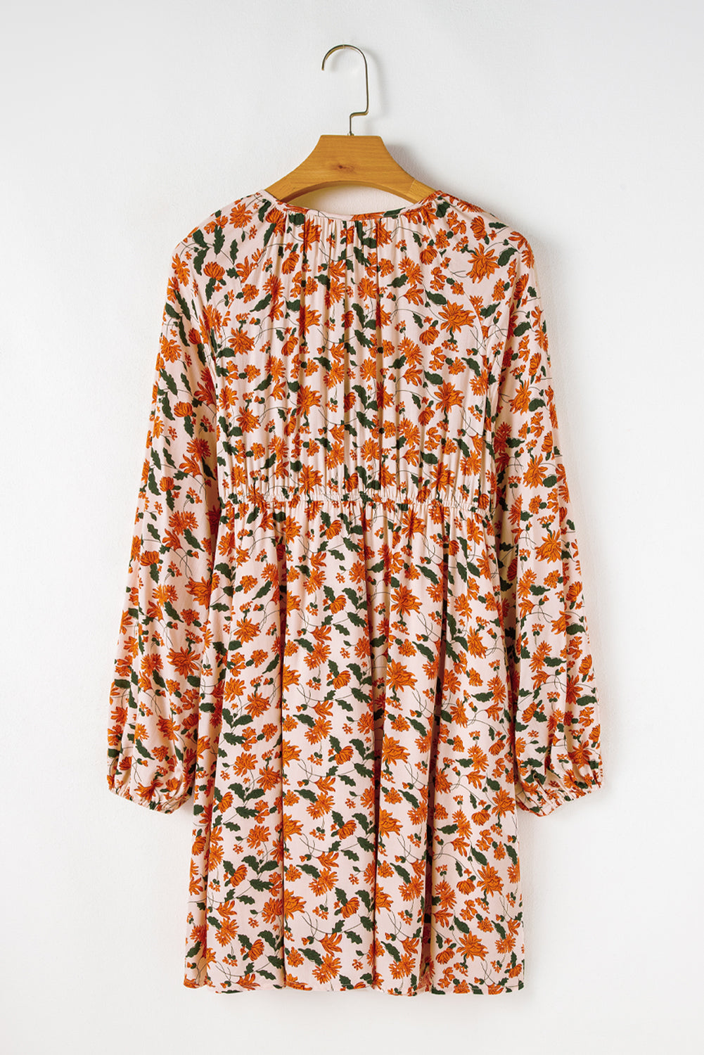 Beige Floral Babydoll Dress RTS