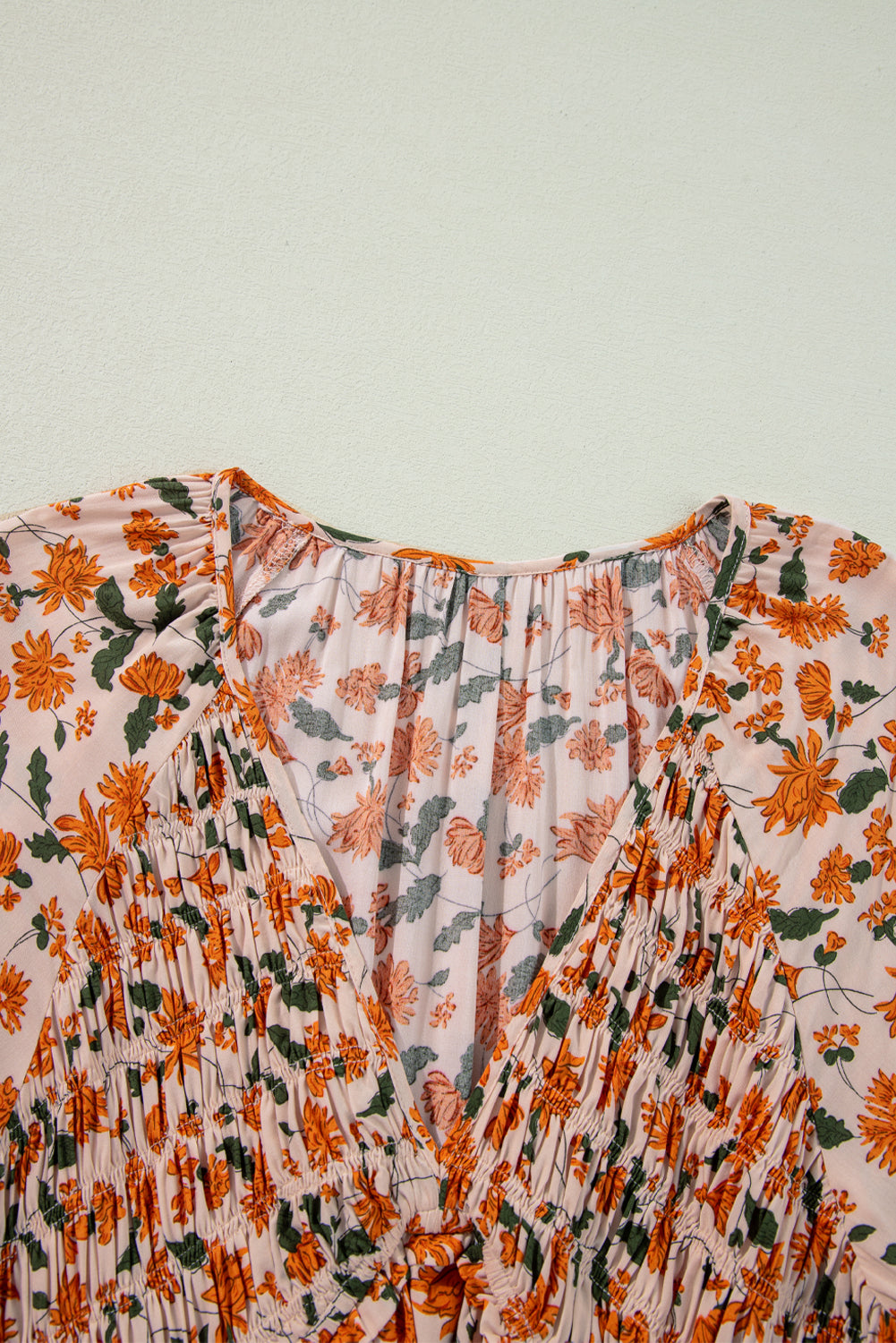 Beige Floral Babydoll Dress RTS
