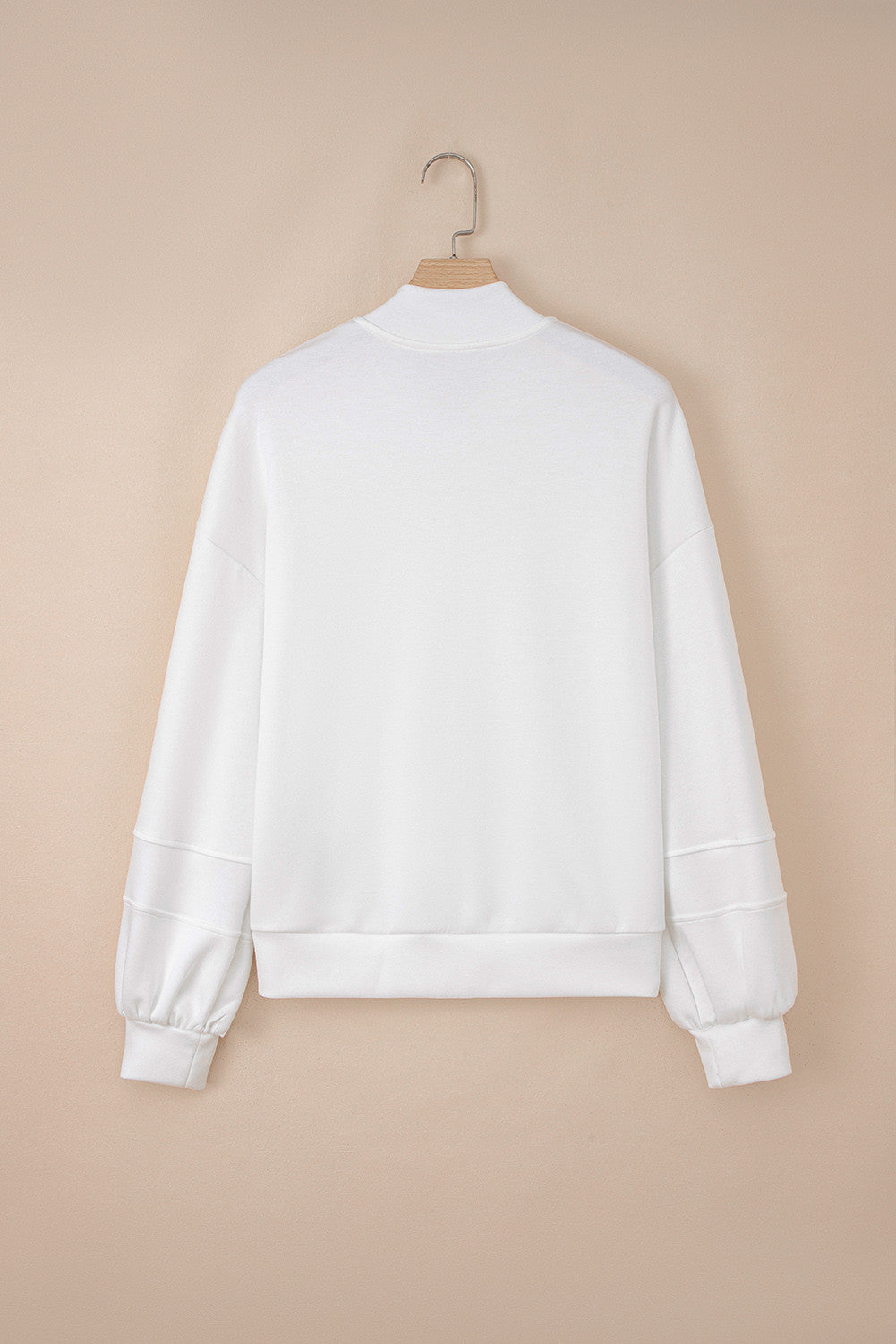 White Zip Up Knit Puff Jacket LT