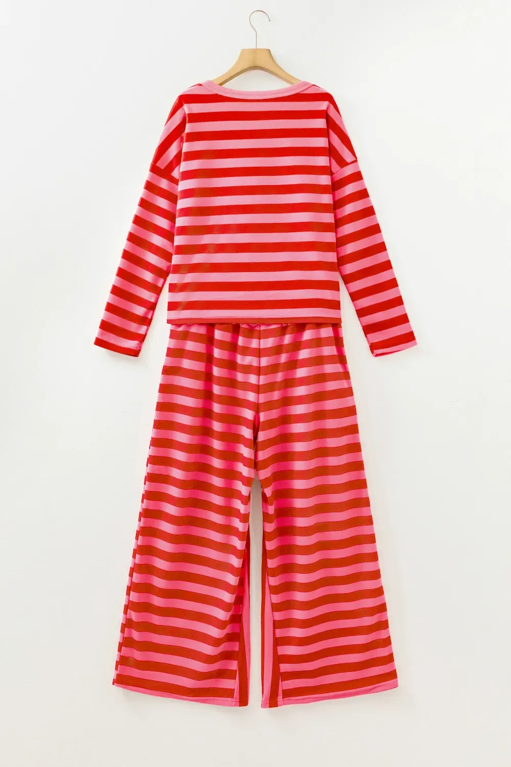 Red Stripe Pullover Pants Set