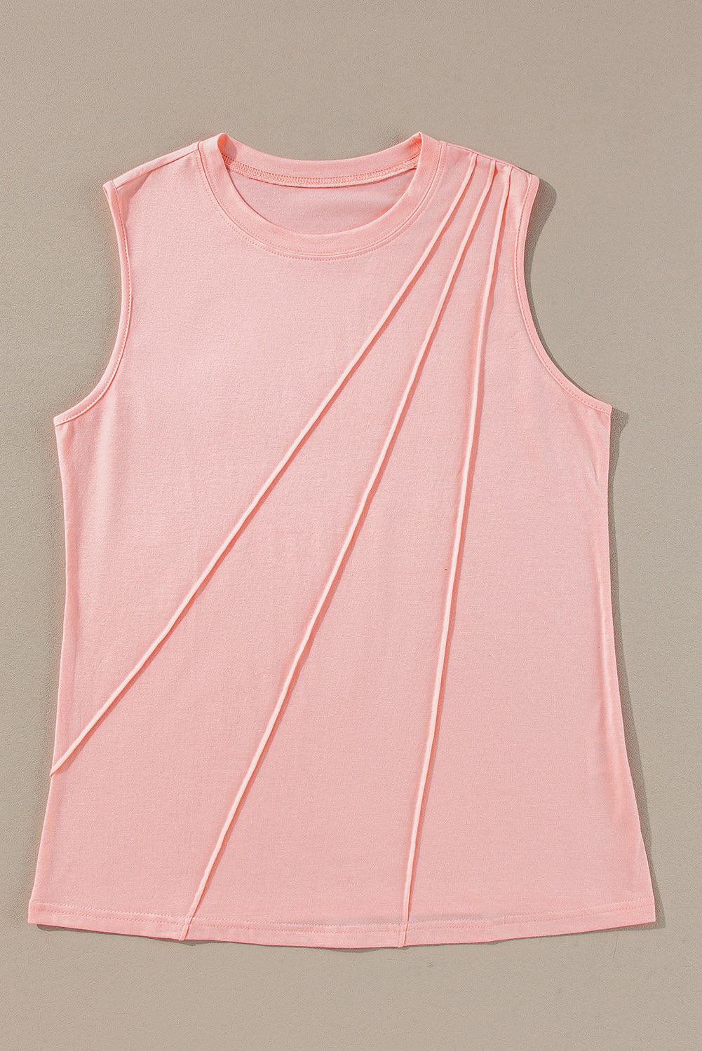 Light Pink Pleated Tank Top RTS