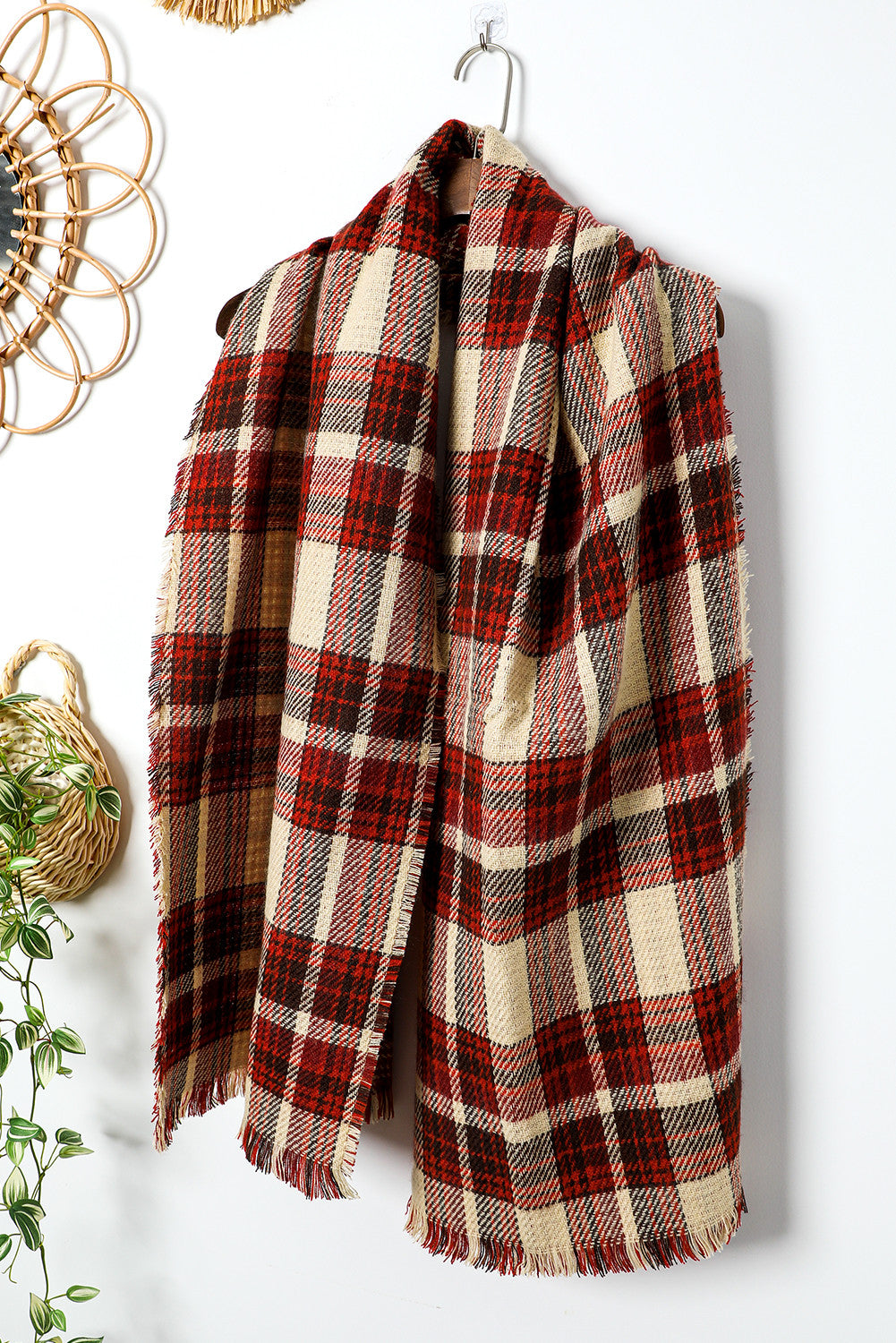 Red Plaid Scarf RTS