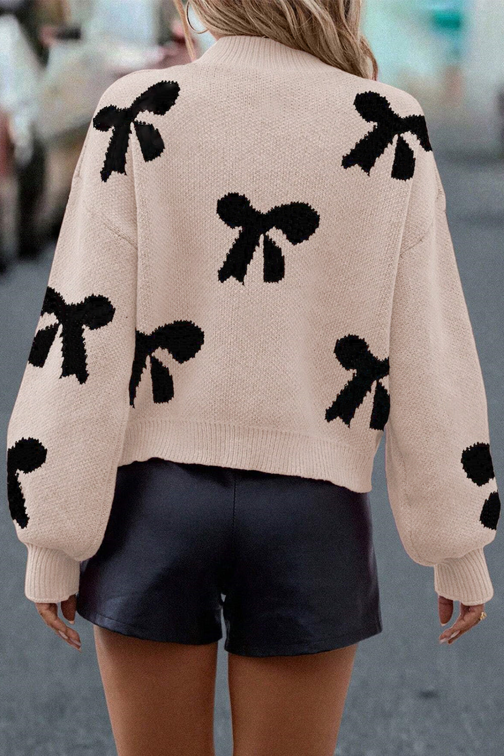 Pearl Bow Sweater LT