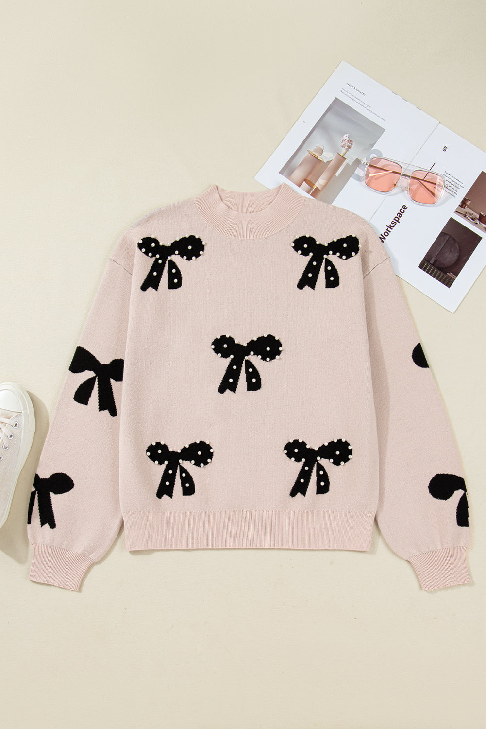 Pearl Bow Sweater LT