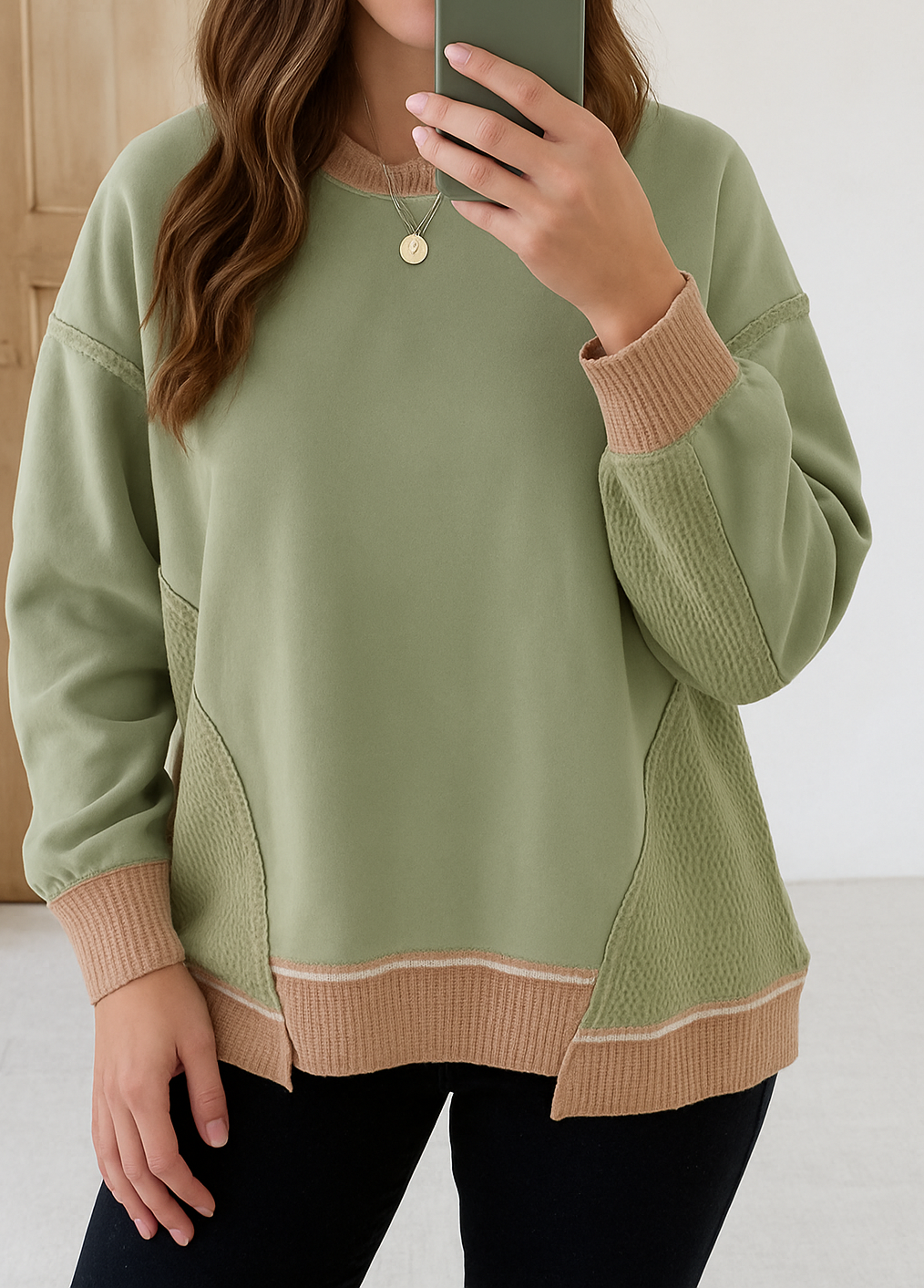 Colorblock Oversized Sweatshirt *THREE COLORS* October.