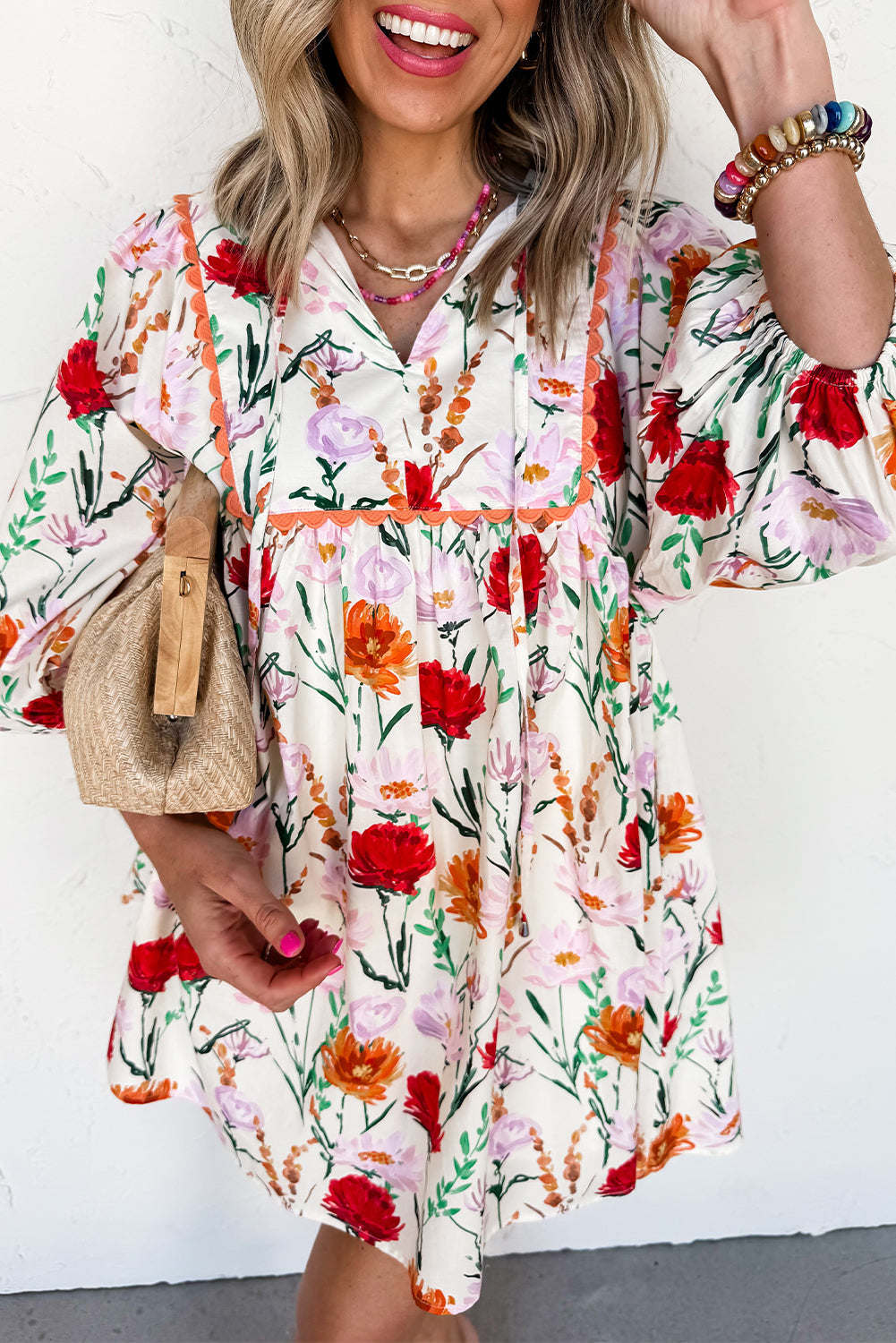 Floral Ricrac Trim Dress August.