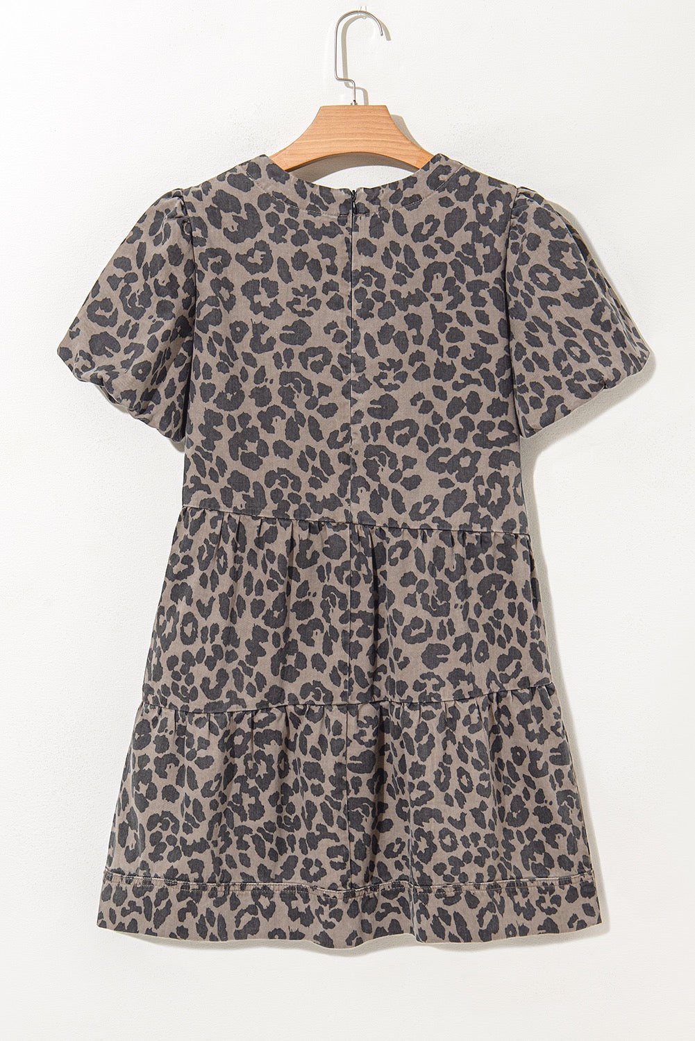 Brown Leopard Denim Dress LT