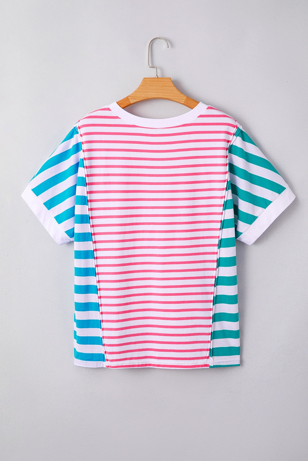 Multicolor Striped Colorblock Top LT
