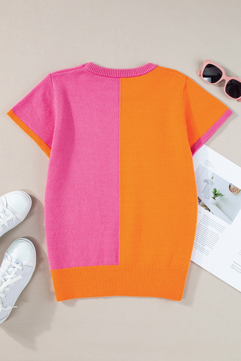Two Toned Sweater Top May.