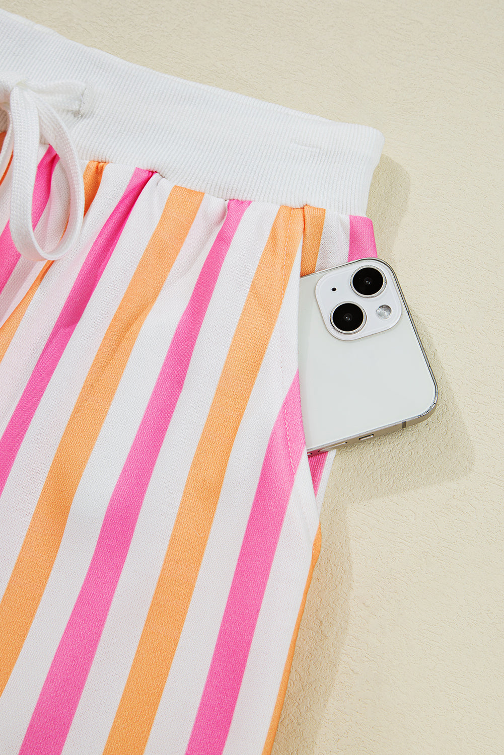 Pink and Orange Stripe Casual Set August.