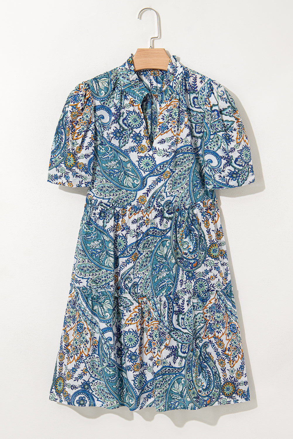 Blue Boho Paisley Dress LT