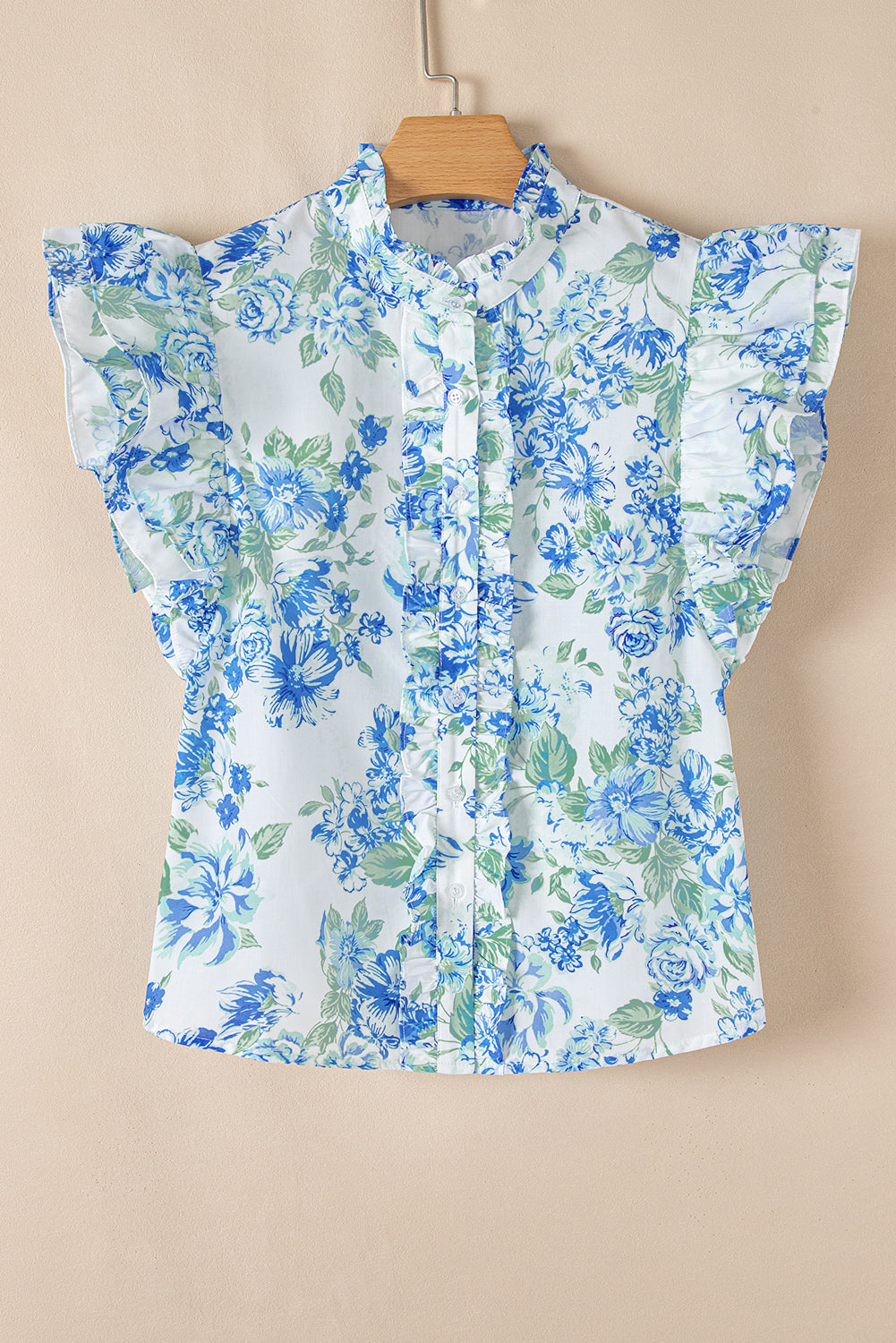 Blue Floral Frilly LT