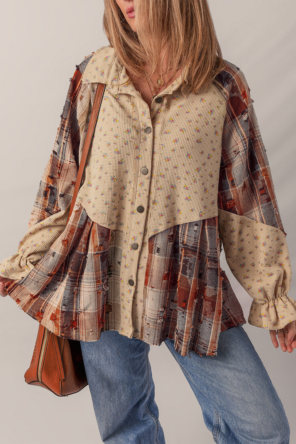 Boho Plaid Shacket October.