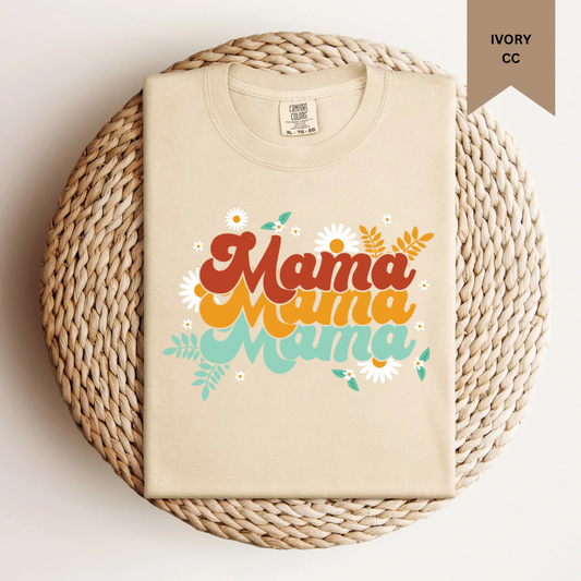 Retro Floral Mama Tee.
