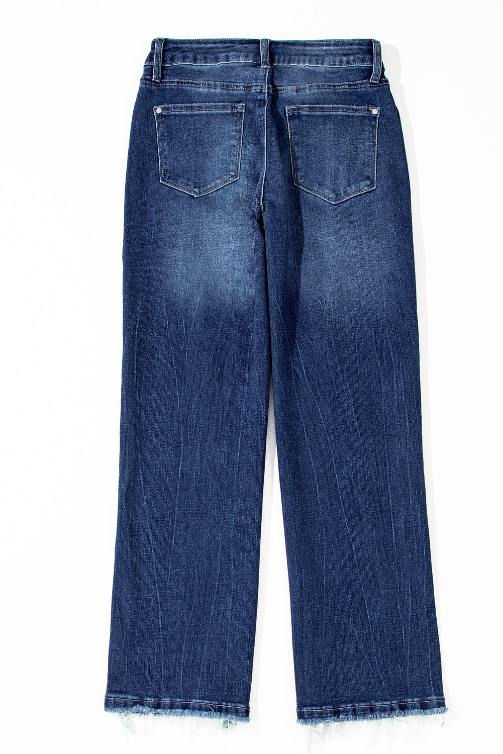 Dark Wash Raw Hem Jeans June.