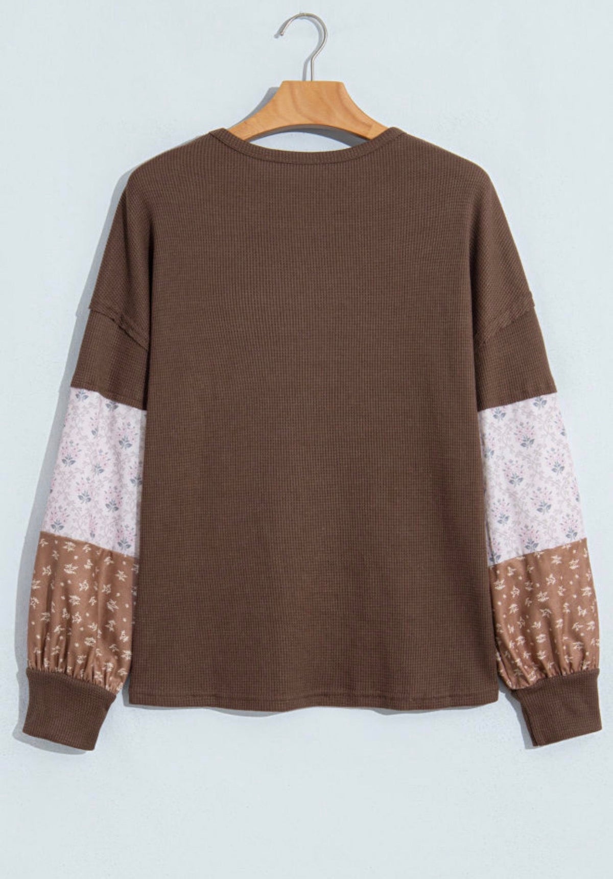 Colorblock floral top