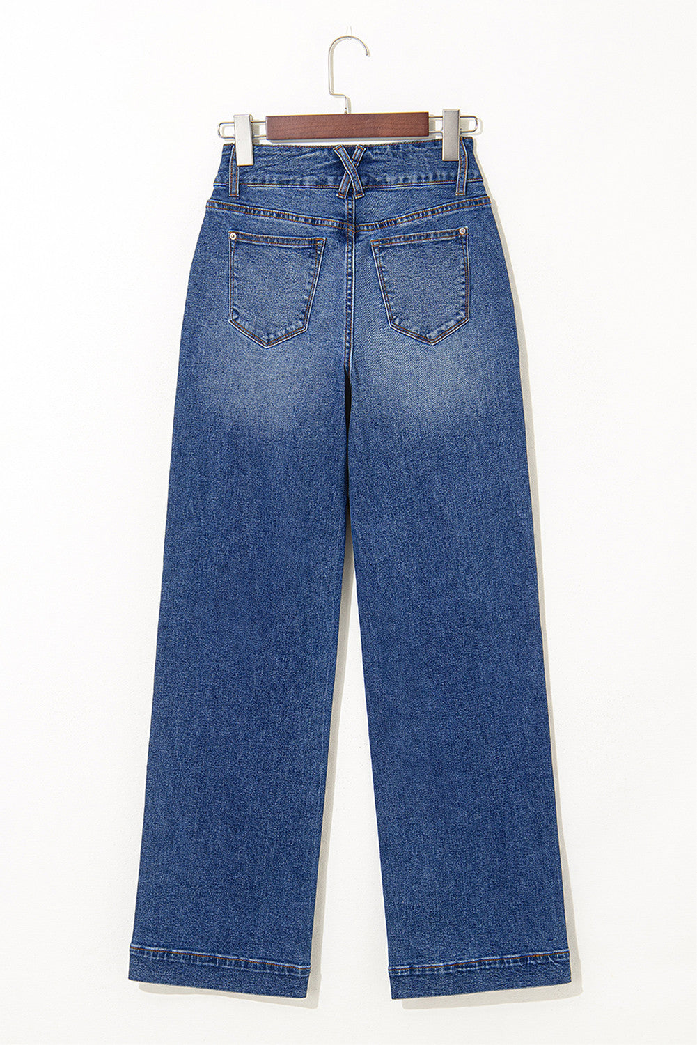 Double Button Fly Straight Jeans LT