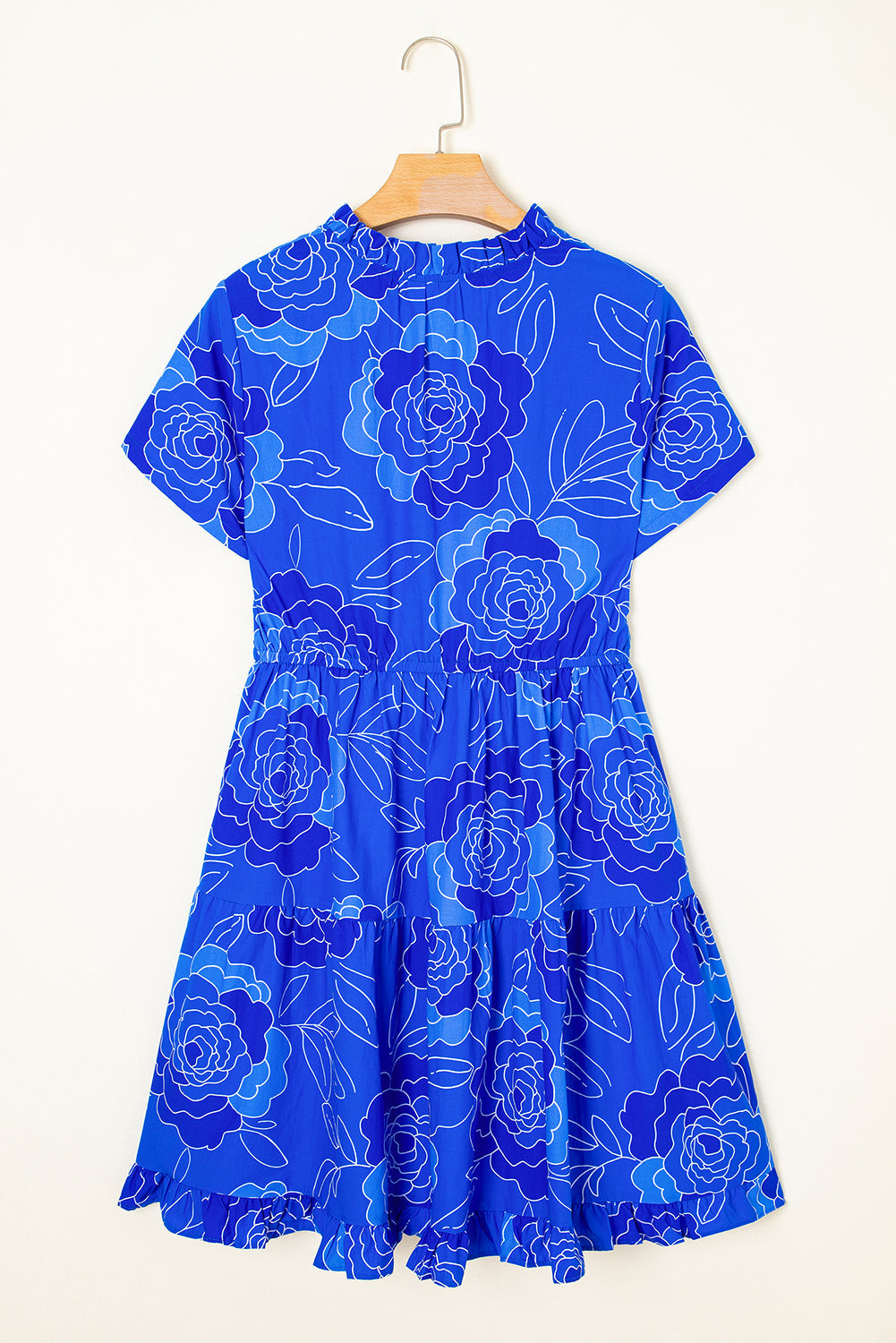 Blue Floral Ruffle Dress LT
