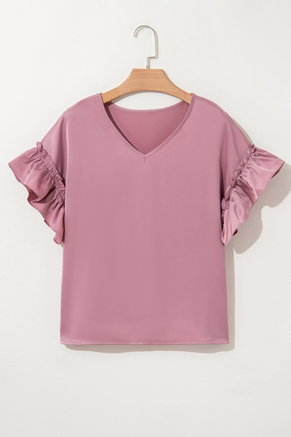 Satin Ruffle Top LT