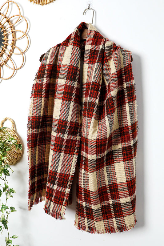 Red Plaid Scarf RTS