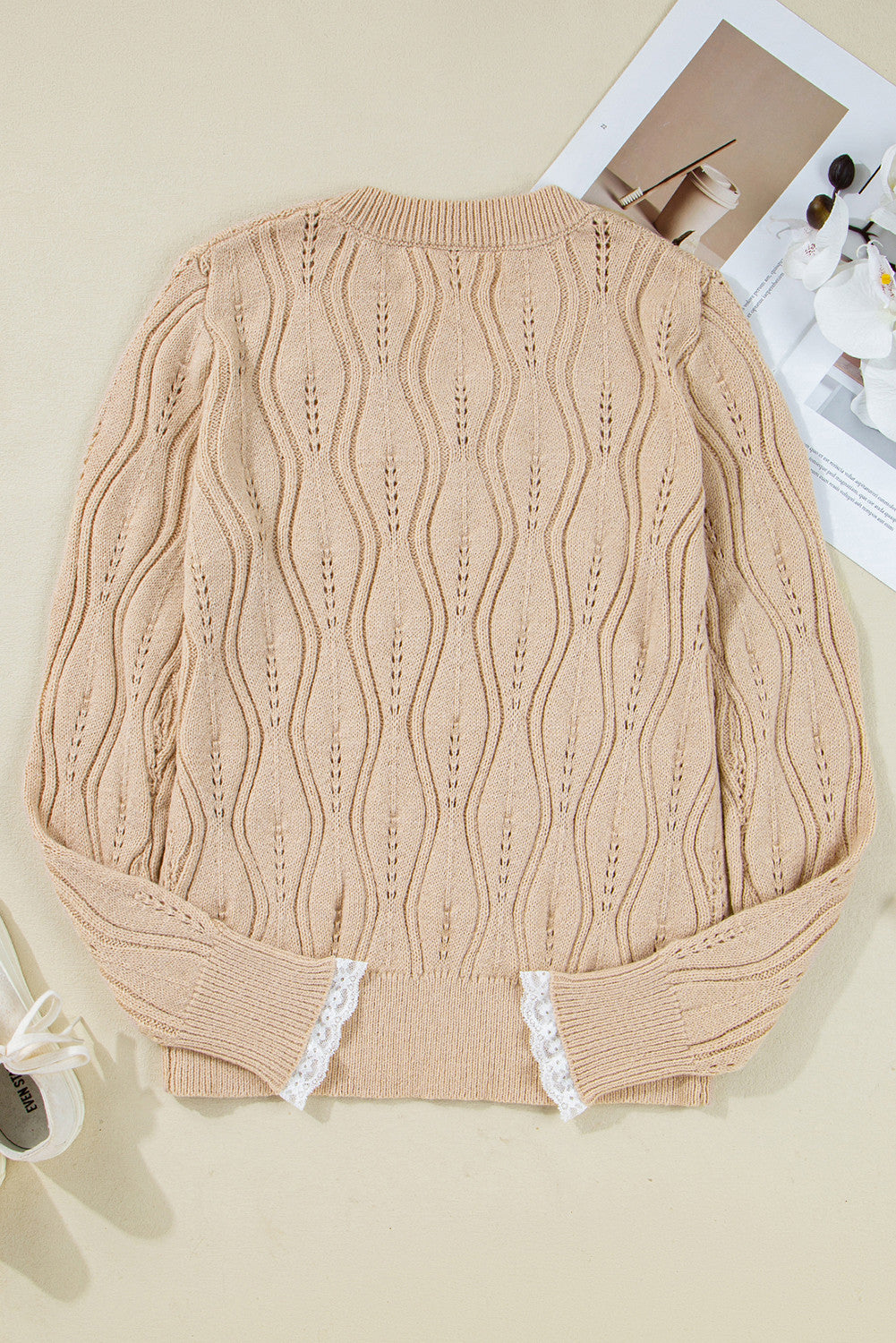 Pearl Beaded Knit Sweater LT