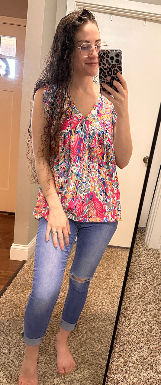 Pink Floral Top