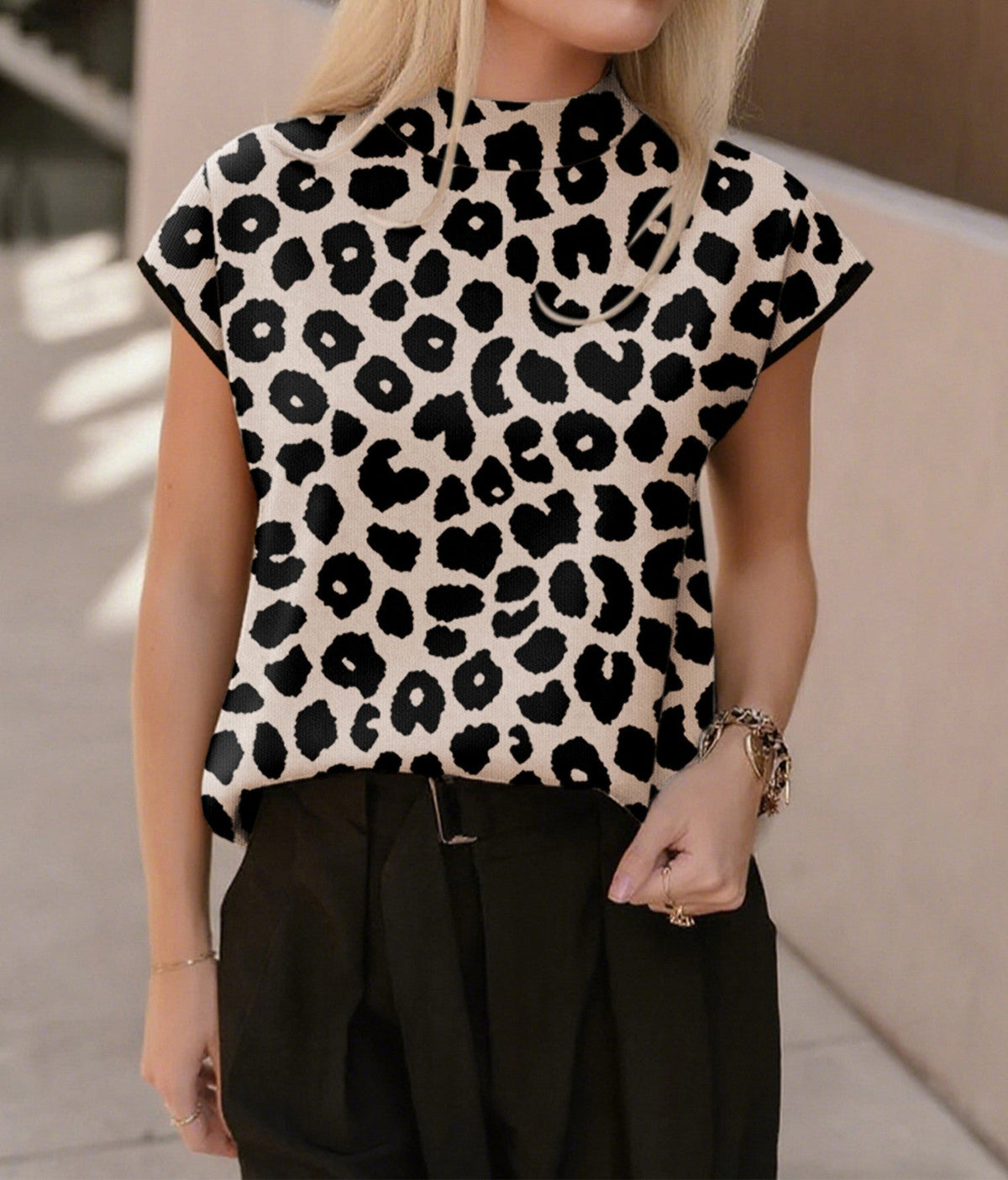 Black Leopard Sweater FB