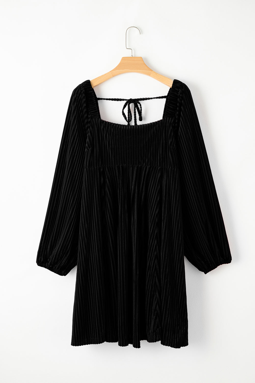 Black Velvet Babydoll Dress LT