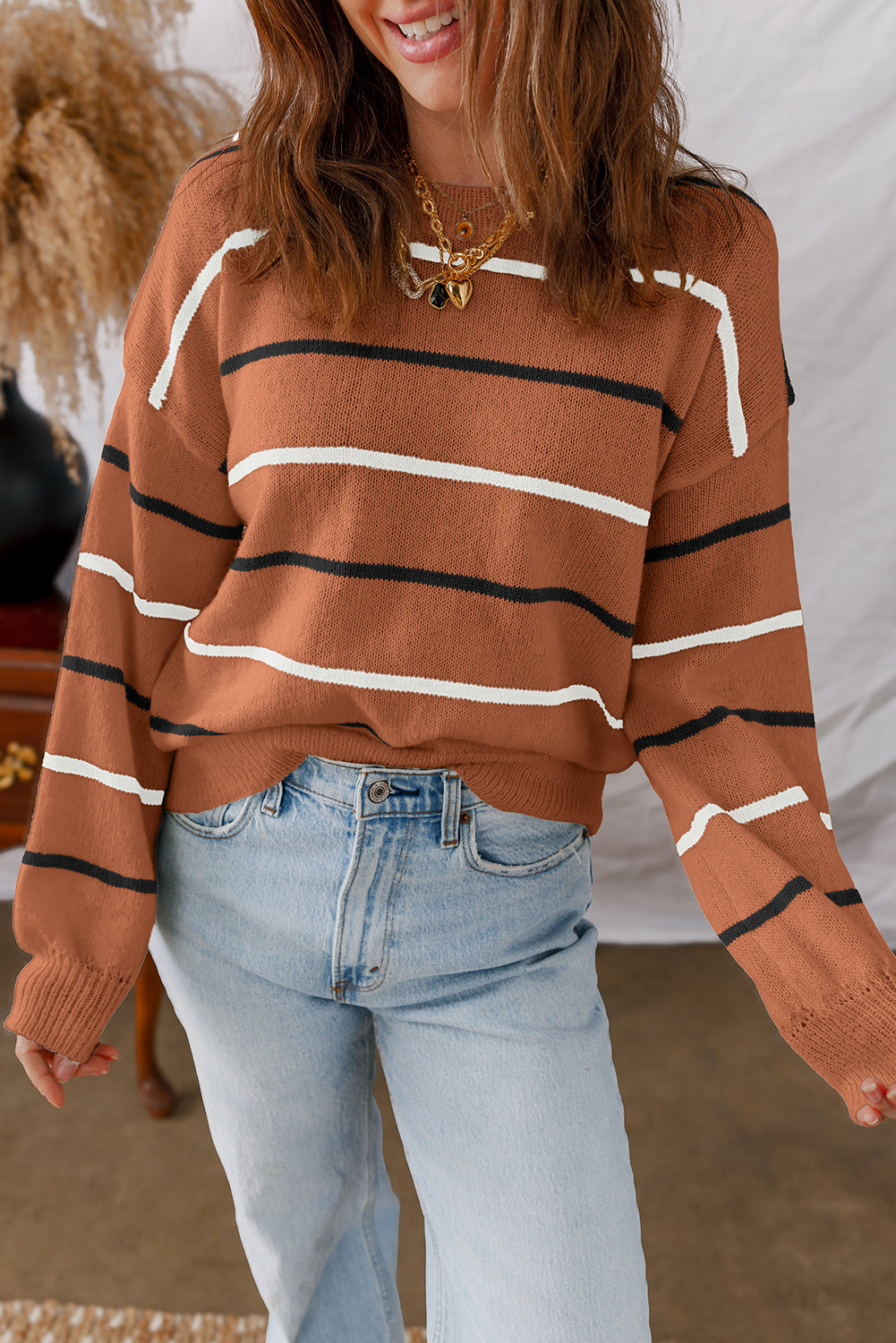 Brown Stripe Sweater RTS