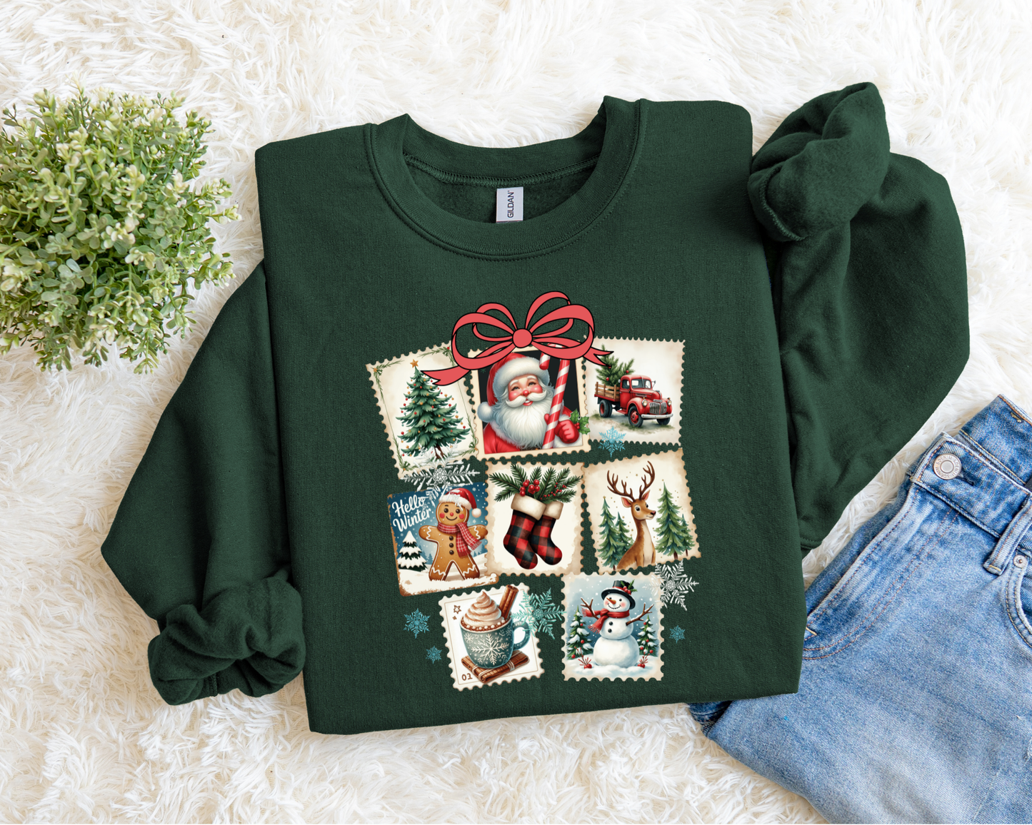 Christmas Time Stamps Sweatshirt.