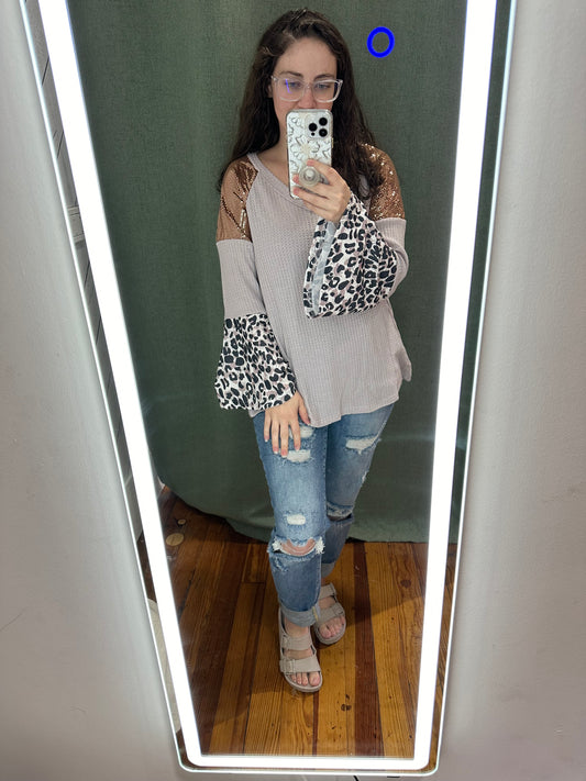 Leopard Block Top
