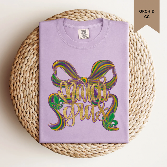 Mardi Gras Bow Tee.