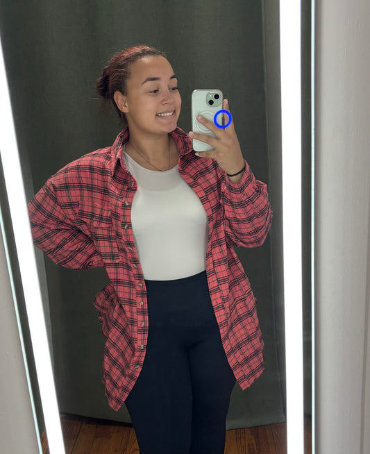 Viral Plaid Oversized Shirt