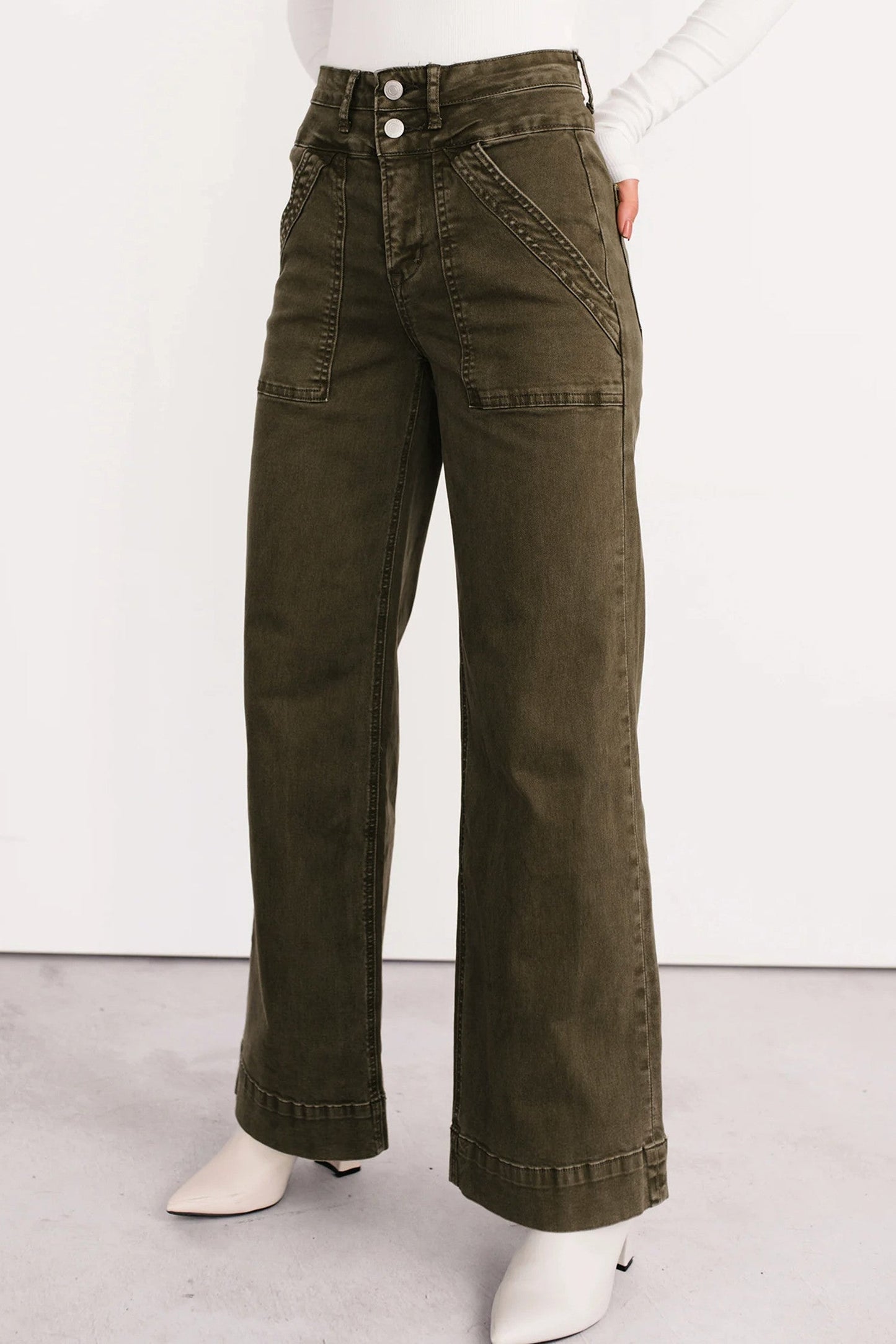 Green Loose Straight Jeans November.
