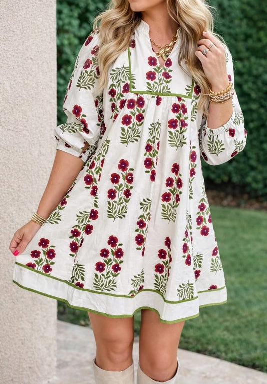 Frilled Floral Dress