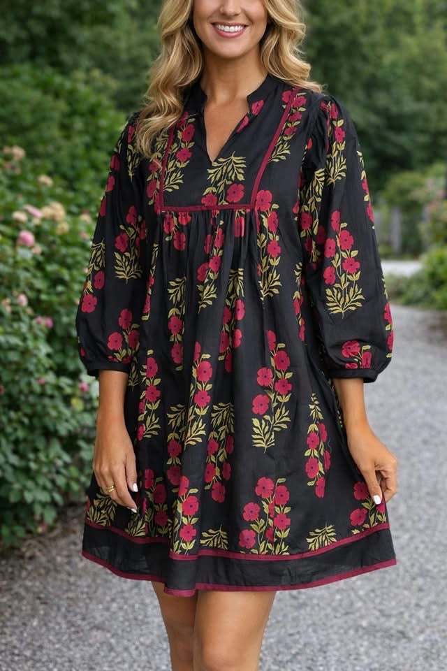 Frilled Floral Dress