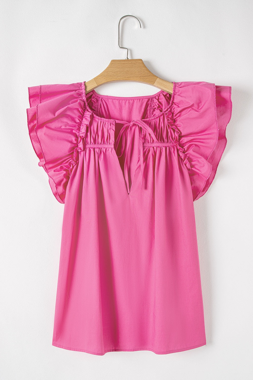 Pink Ruffle Sleeve Top LT