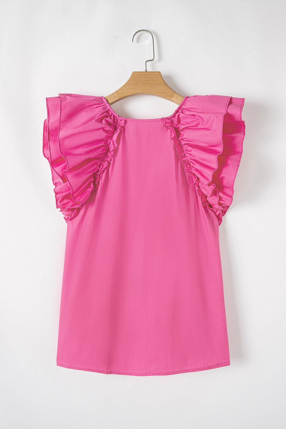 Pink Ruffle Sleeve Top LT