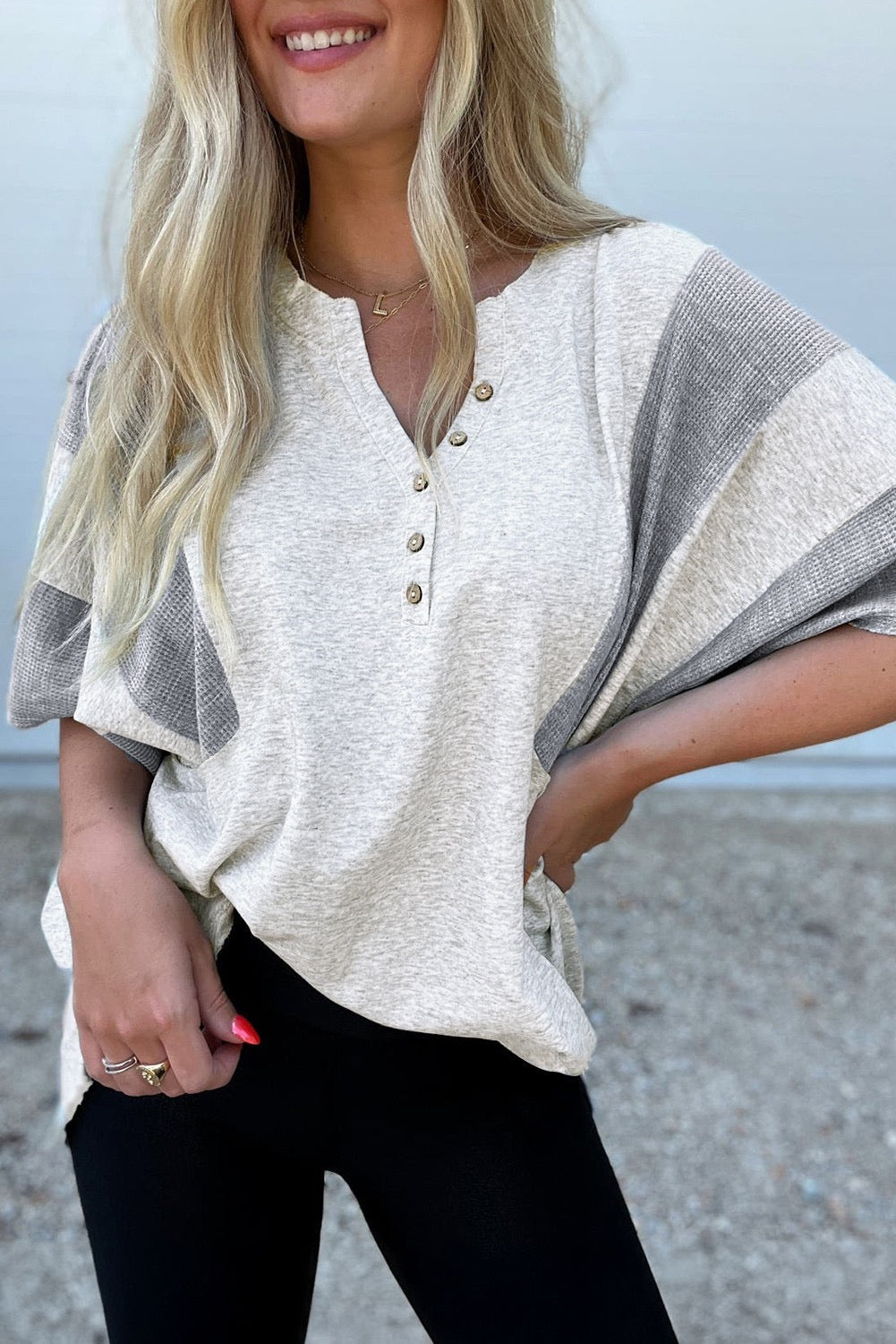 Grey Two Toned Top LT