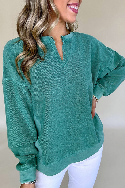 Teal Pullover July.