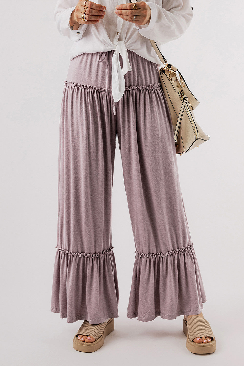 Frilled Drawstring Pants LT