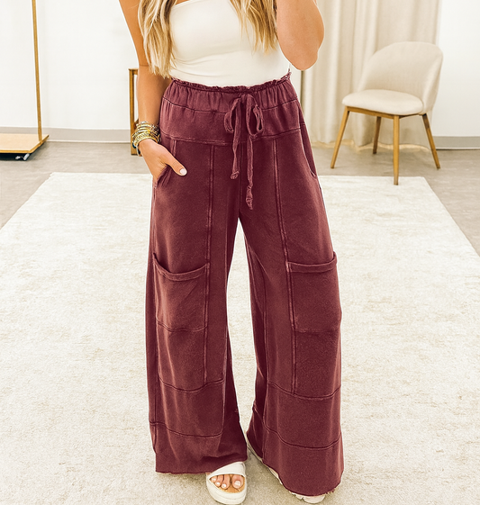 Mineral Wash Raw Hem Pants LT