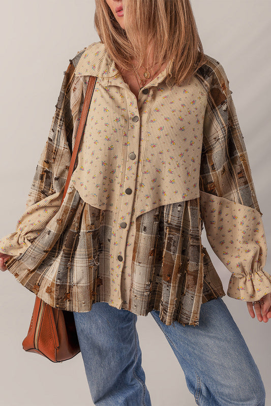 Boho Plaid Shacket October.