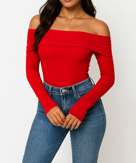 Foldover Off Shoulder Top December.