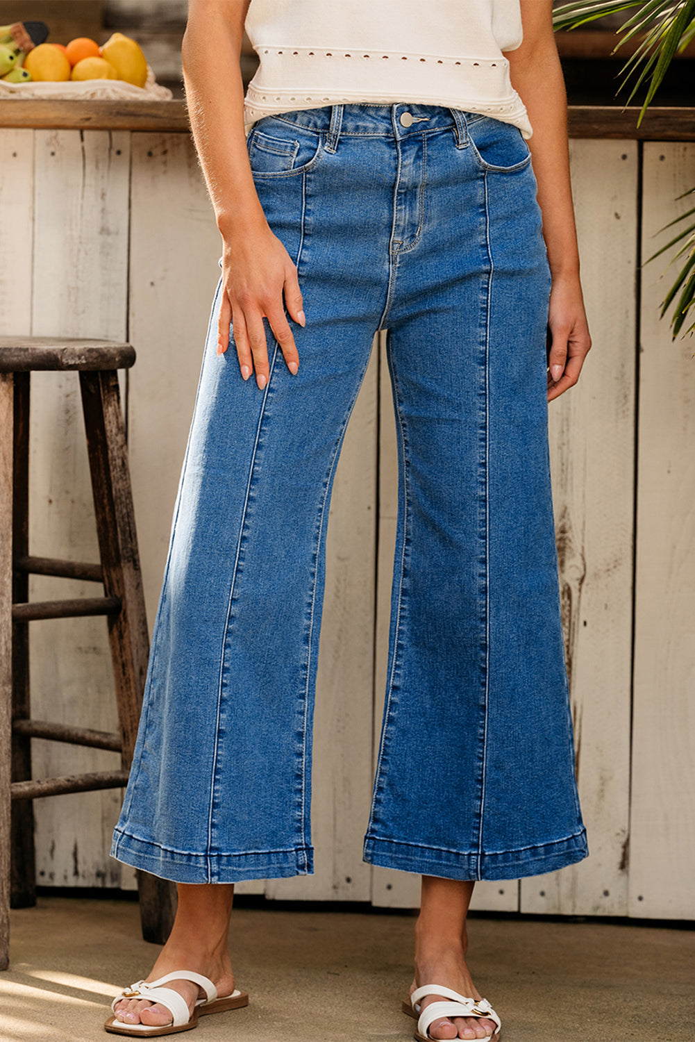 Flared Cropped Jeans LT