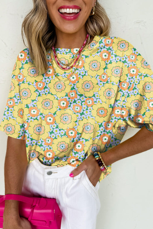 Yellow Summer Flower Top RTS