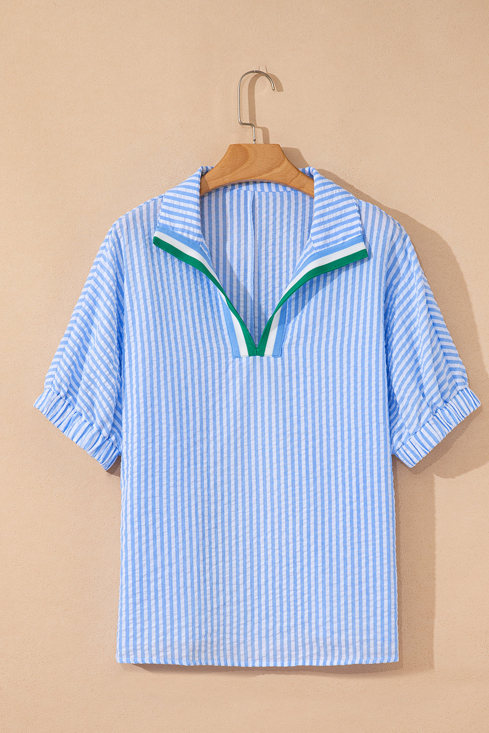 Blue Stripe Dolman Blouse LT